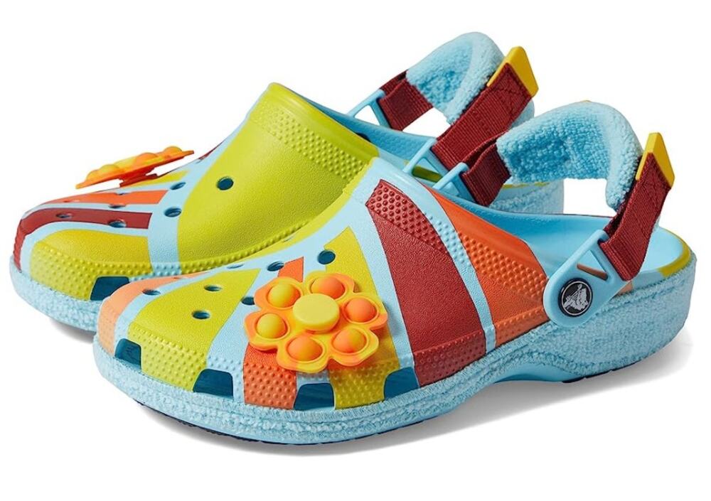 Crocs Classic Zen Garden RO Clogs Womens 12 Mens 10 Blue Multicolor Terry SR NWT